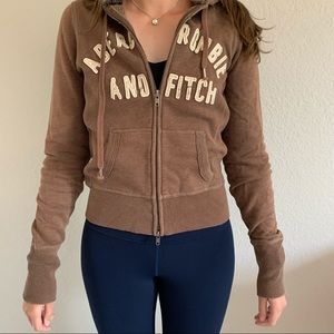 Abercrombie & Fitch Logo Zip-Up Hoodie